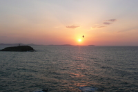 Naxos Sonnenuntergang mit Blick auf die Portara u...