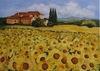 Sonnenblumenfeld Acryl auf Leinwand, 50x70 cm Mo...