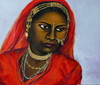 Indische Braut Acryl auf Leinwand, 70 x 100 cm M...