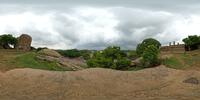 Über dem Höhlentempel, Mamallapuram neben Arjuna'...