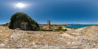 Über dem Uhrturm in der Alten Burg von Korfu