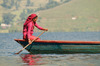 Ruderin auf dem Phewa-Lake, Pokhara