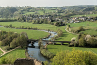 Blick auf Sieg und Oberauel von Burg Blankenberg