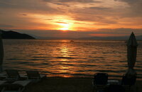 Sonnenuntergang am Strand von Limenas /Thassos