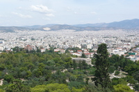Athen Blick vom Areopagus hill über die Stadt