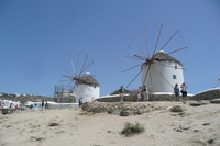 Mykonos  Kato Milli - Windmühlen aus dem 16.Jahrh...