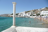 Mykonos  kleiner Strand von Mykonos-Stadt