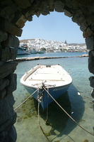 Paros Blick vom venetianischen Castell auf den Haf...