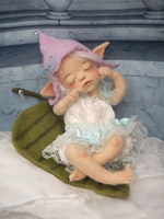 Nadel gefilzte Elfen Puppen  Elfenbaby Elea, 22 cm...