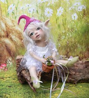 Nadel gefilzte Elfen Puppen  Elfe Kevlyn (31 cm gr...