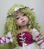 Nadel gefilzte Elfen Puppen  Elfe Evaine, 41 cm gr...