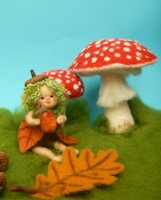 Nadel gefilzte Elfen Puppen  Mini Wichtel Airell, ...