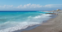 Meer und Strand bei Rhodos-Stadt , östlich vom Aqu...
