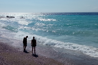 Meer und Strand bei Rhodos-Stadt östlich vom Aquar...