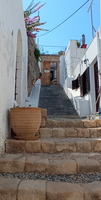 Gasse im Dorf Lindos, dem schönsten Ort von Rhodos