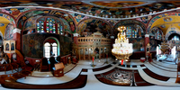 /Innenraum Agios Panteleimonas (griechisch-orthodoxe Kirche in Siana, Rhodos)