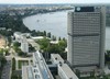  Bonn Post Tower Blick auf UN