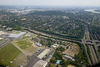 über dem Flughafen von Düsseldorf