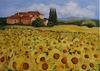 Sonnenblumenfeld Acryl auf Leinwand, 50x70 cm Moni...