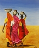 Rajasthanis Acryl auf Keilrahmen, 80 x 100 cm Moni...