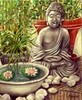 Zen-Garten Öl auf Keilrahmen, 50 x 60 cm Monika ...