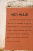 Schild: Moti-Masjid, Red Fort