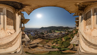 Aussicht auf Bundi vom Chitrashala Garh Palast