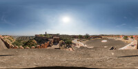 Auf dem Turm am Regenwasserreservoir im Jaigarh Fo...