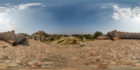 Kumbhalgarh, auf der Mauer an den Tempeln