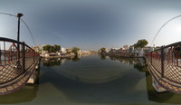 Auf der Brücke in Udaipur Blick nach Norden