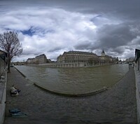 /Quai des Grands Augustins Blick über die Seine auf den Quai des Orfèvres und den Palais de Justice