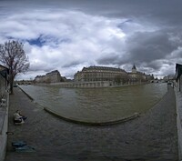 Quai des Grands Augustins Blick über die Seine auf...