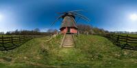 Kappenwindmühle aus Cantrup im Freilichtmuseum Ko...