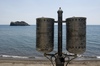 Mülleimer in Skala Eressou