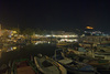 Molivos Hafen bei Nacht