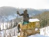 Bachusfigur im Weinberg Rothenburg