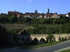 Rothenburg vom Taubertal aus mit Doppelbrücke