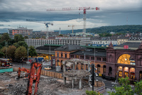 Abriss Südüberbauung 17.8.2017 der letzte Rest