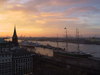 Hamburg Hafen Abendstimmung von der Jugendherberg...