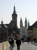 Würzburg Mainbrücke mit Blick zum Dom