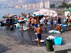 Neapel Fischereihafen Fischverkauf